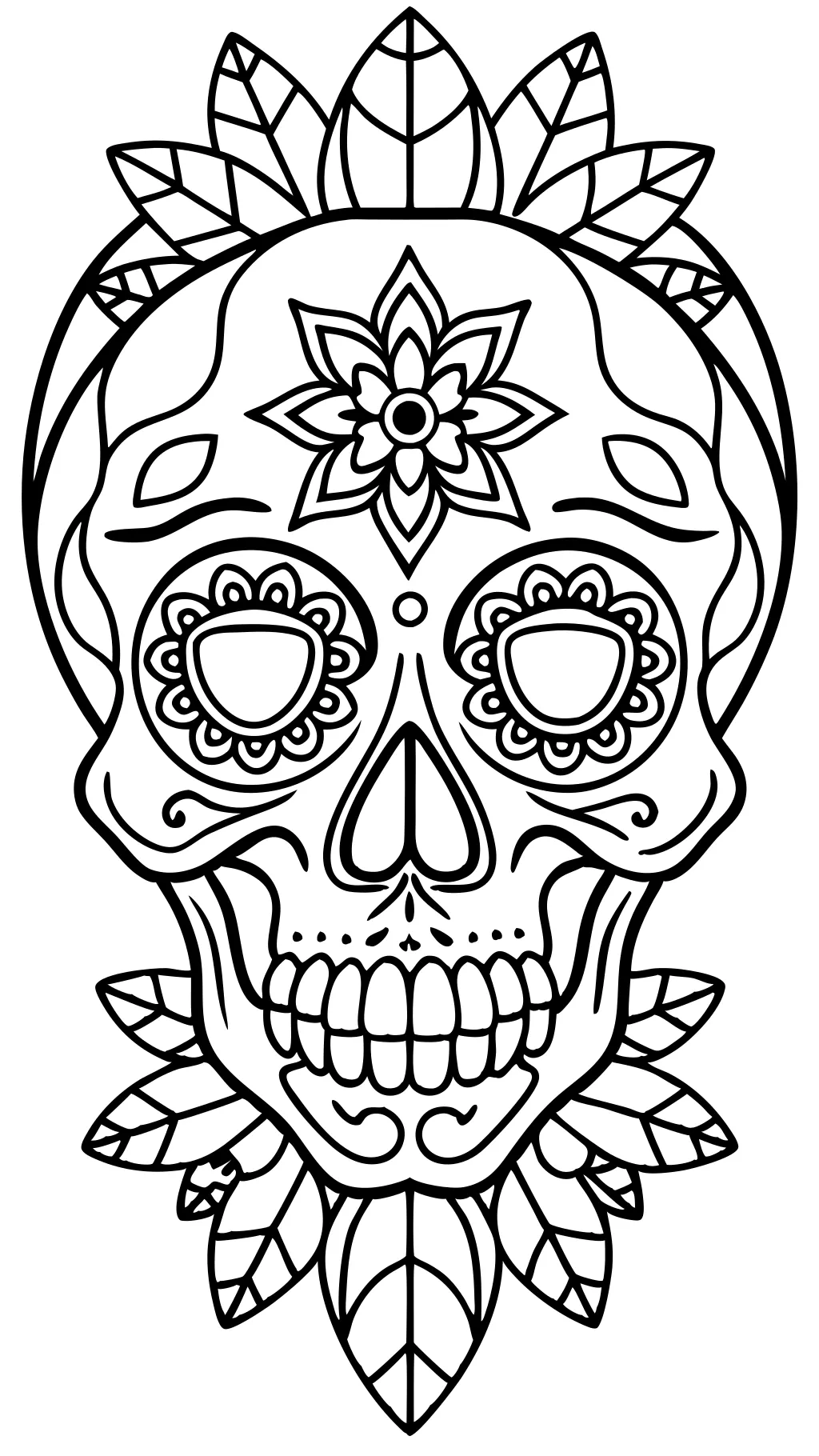 adult coloring pages skulls